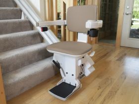 Bruno Elite straight stairlift custom seat color options